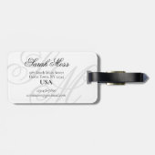 Eleganname Monogram Gepäckanhänger (Rückseite horizontal)