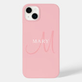 Eleganname Monogram | Light Pink Case-Mate iPhone Hülle (Rückseite)