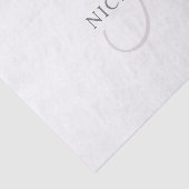 Eleganname Monogram | Weiß & Grau Seidenpapier (Ausschnitt)