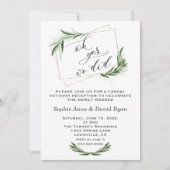 Elegano Oh ja, wir haben Gold Hochzeit gemacht Einladung (Vorderseite)