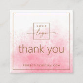 Eleganrosa Aquarell Mini danke einfügen Karte (Vorderseite)