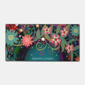 Eleganrosa, florale Whimsical Personalisiert Schreibtischunterlage (Vorderseite)