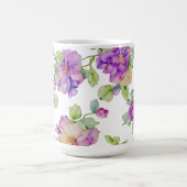 Eleganrosa lila Aquarellblüte Kaffeetasse (Mittel)