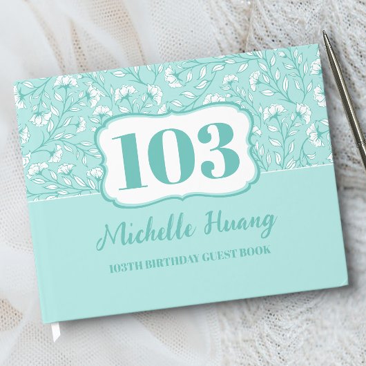 Elegant 100. Geburtstag Gästebuch
