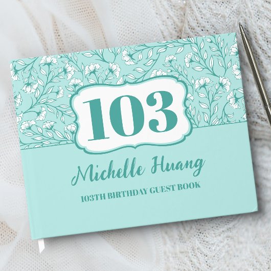 Elegant 100. Geburtstag Gästebuch