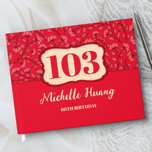 Elegant 100. Geburtstag Gästebuch (RED)