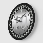 Elegant 10. Silber und Diamanten Jubiläum Große Wanduhr (Winkel)