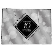 Elegant 10 th Tin Wedding Anniversary Celebration  Große Geschenktüte (Rückseite)