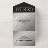 Elegant 11. Hochzeitsfeier All In One Einladung (Außenbereich)