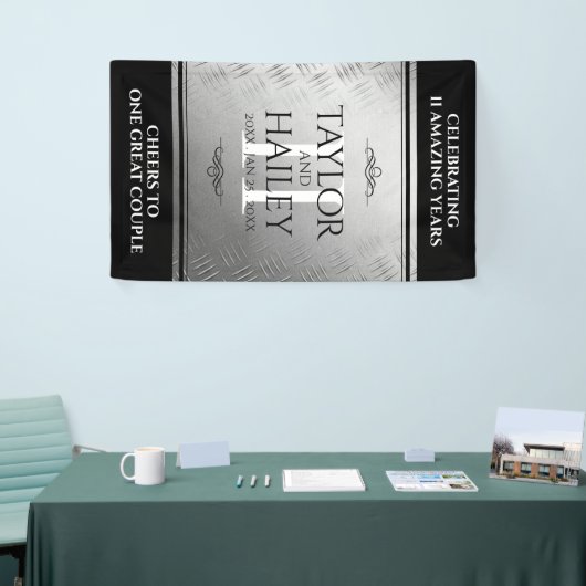 Elegant 11. Hochzeitsfeier Banner (Messeveranstaltung)