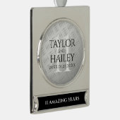 Elegant 11. Hochzeitsfeier Banner-Ornament Silber (Rechts)