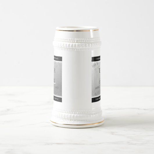 Elegant 11. Hochzeitsfeier Bierglas (Mittel)