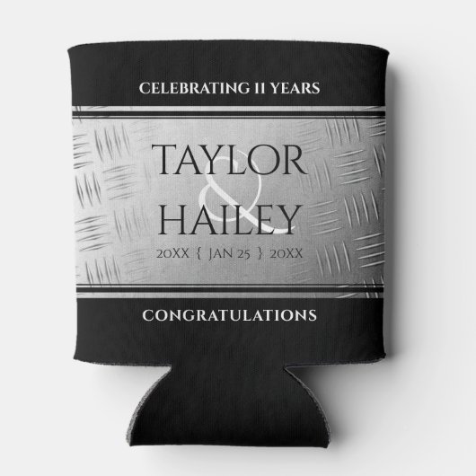 Elegant 11. Hochzeitsfeier Dosenkühler (Rückseite)