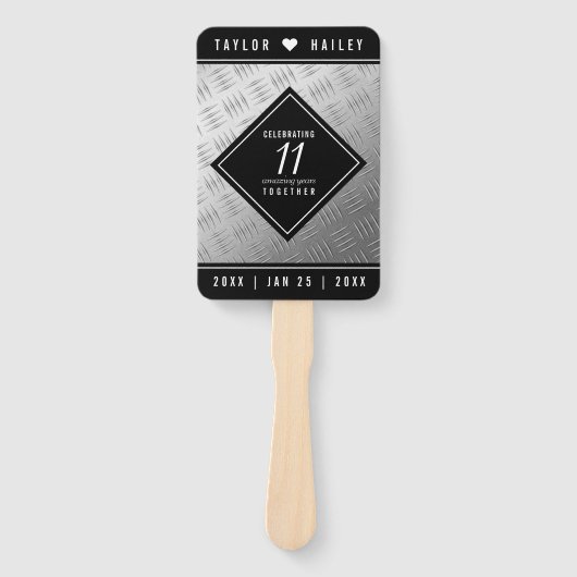 Elegant 11. Hochzeitsfeier Fächer (Vorderseite)