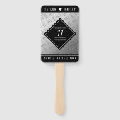 Elegant 11. Hochzeitsfeier Fächer (Rückseite)