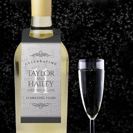 Elegant 11. Hochzeitsfeier Flaschenanhänger