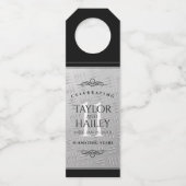 Elegant 11. Hochzeitsfeier Flaschenanhänger (Vorderseite)