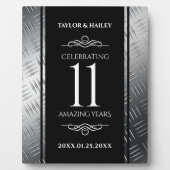 Elegant 11. Hochzeitsfeier Fotoplatte (Vorderseite)