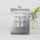Elegant 11. Hochzeitsfeier Save The Date (Stehend Vorderseite)