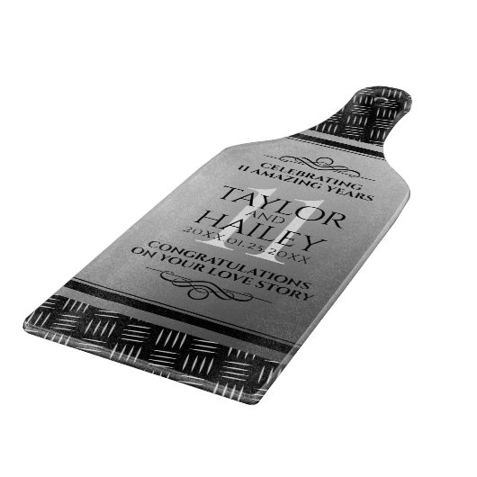 Elegant 11. Hochzeitsfeier Schneidebrett (Ecke)