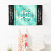 Elegant 11. Hochzeitstag in Türkis Banner (Insitu)