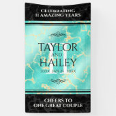 Elegant 11. Hochzeitstag in Türkis Banner (Vertikal)