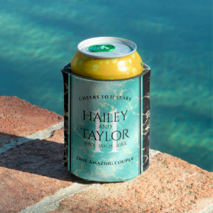 Elegant 11. Hochzeitstag in Türkis Dosenkühler