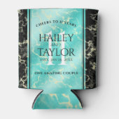 Elegant 11. Hochzeitstag in Türkis Dosenkühler (Vorderseite)