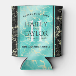 Elegant 11. Hochzeitstag in Türkis Dosenkühler