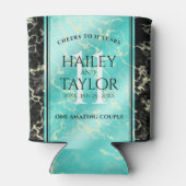 Elegant 11. Hochzeitstag in Türkis Dosenkühler (Rückseite)