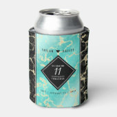 Elegant 11. Hochzeitstag in Türkis Dosenkühler (Kanne Vorderseite)