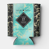 Elegant 11. Hochzeitstag in Türkis Dosenkühler (Vorderseite)