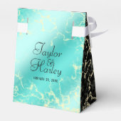 Elegant 11. Hochzeitstag in Türkis Geschenkschachtel (Rückseite)