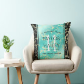 Elegant 11. Hochzeitstag in Türkis Kissen (Stuhl )