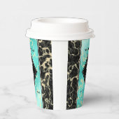 Elegant 11. Hochzeitstag in Türkis Pappbecher (Rechts)