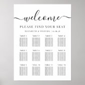 Elegant 12 Tabelle Hochzeitssatteldiagramm Poster (Vorne)