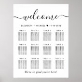 Elegant 12 Tabelle Hochzeitssatteldiagramm Poster (Vorne)