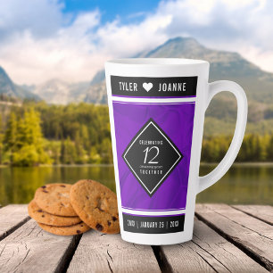 Elegant 12th Silk Wedding Anniversary Celebration Milchtasse