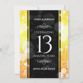 Elegant 13. Hochzeitstag in der Stadt Einladung (Vorderseite)