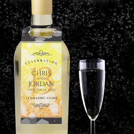 Elegant 13. Hochzeitstag in der Stadt Flaschenanhänger