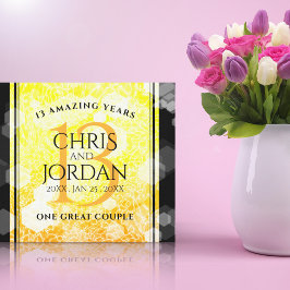 Elegant 13. Hochzeitstag in der Stadt Leinwanddruck