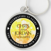 Elegant 13. Hochzeitstag in der Stadt Schlüsselanhänger (Vorne)