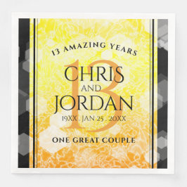 Elegant 13. Hochzeitstag in der Stadt Serviette