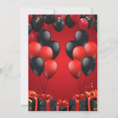 Elegant 14. Geburtstag Einladung (Rückseite)