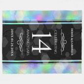 Elegant 14. Opal Hochzeitstag Fleecedecke (Vorderseite (Horizontal))