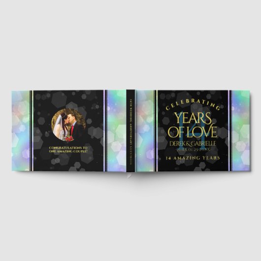 Elegant 14. Opal Hochzeitstag Gästebuch (Voll)