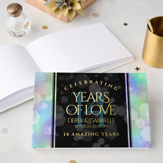 Elegant 14. Opal Hochzeitstag Gästebuch