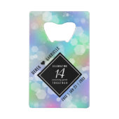 Elegant 14. Opal Hochzeitstag Geldbeutel Flaschenöffner (Vorderseite)