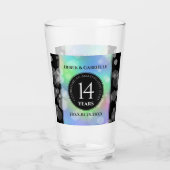 Elegant 14. Opal Hochzeitstag Glas (Rückseite)