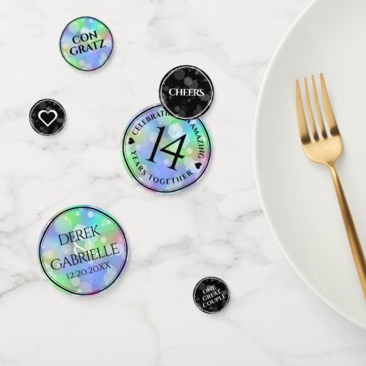 Elegant 14. Opal Hochzeitstag Konfetti (Gruppe)